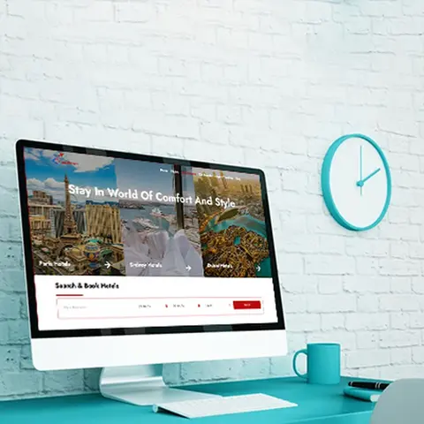 Hotel booking platform website designed by AGRSoft