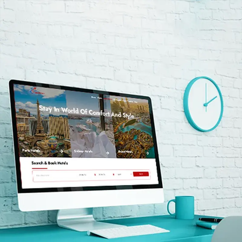 Hotel booking platform website designed by AGRSoft