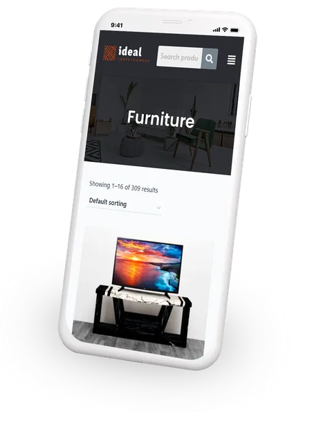 Mobile view of a website designed by AGRSoft