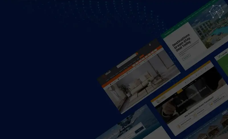 Collage of websites designed by AGRSoft, set 1
