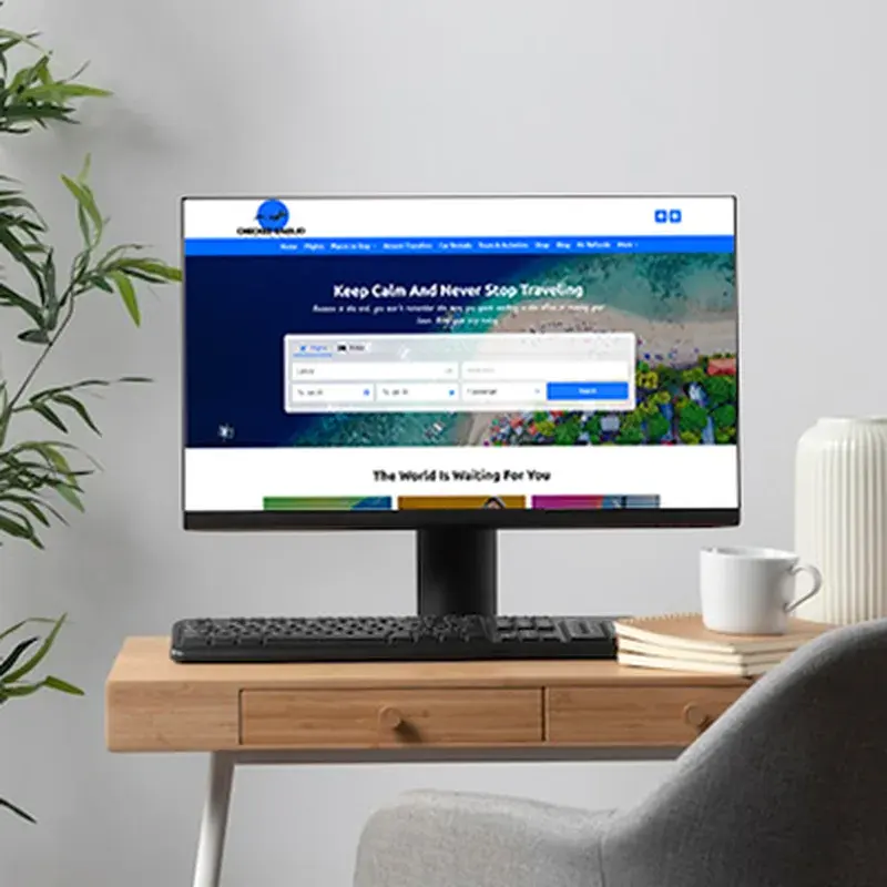 Travel booking site website designed by AGRSoft