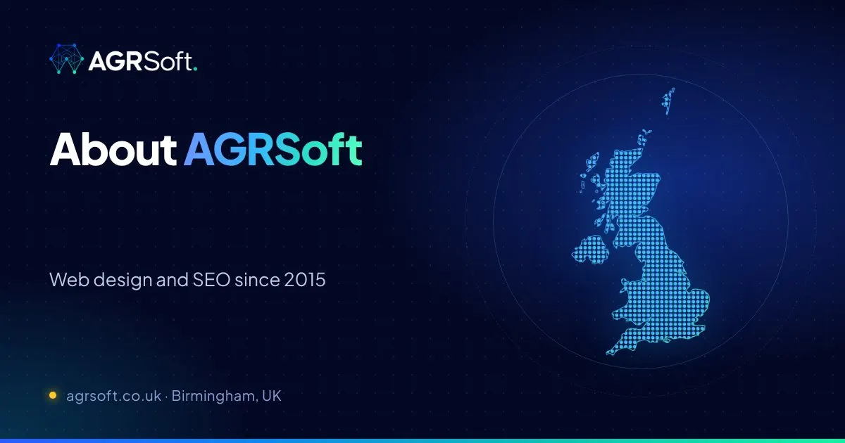 About AGRSoft, web design and SEO company in Birmingham