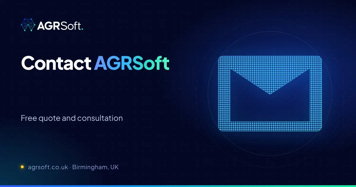 Contact AGRSoft in Birmingham for a free quote