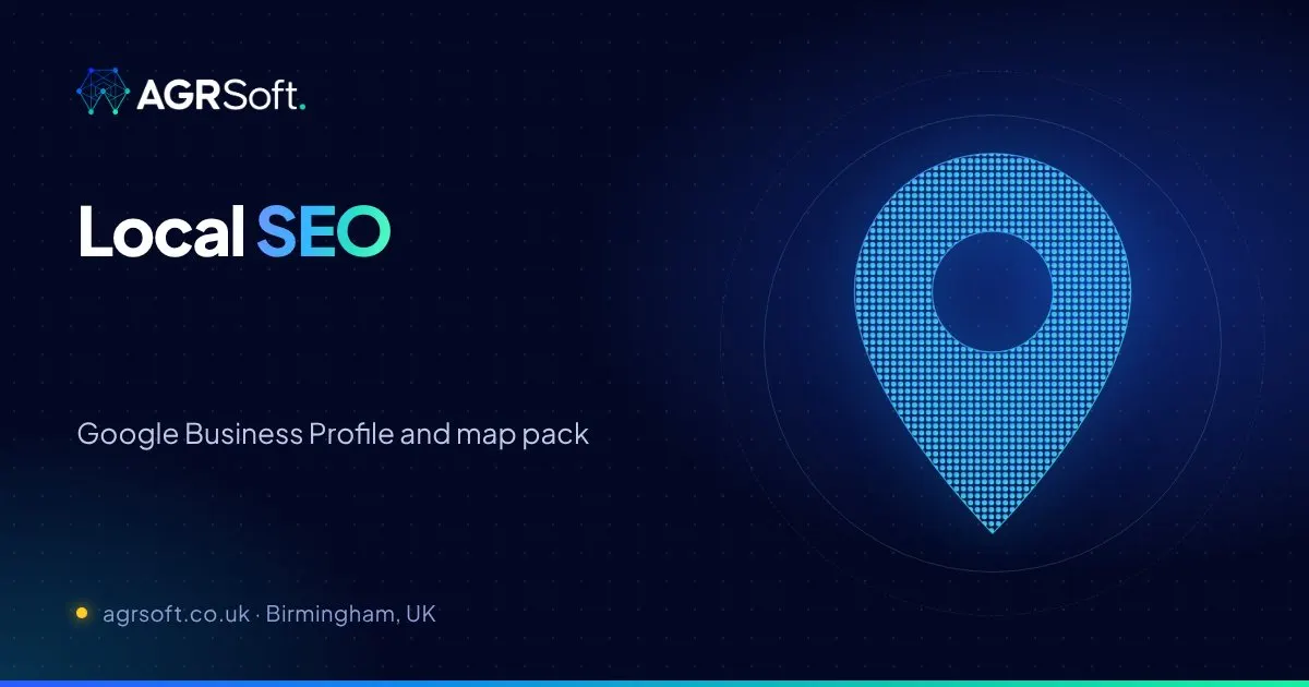 Local SEO services by AGRSoft, Birmingham